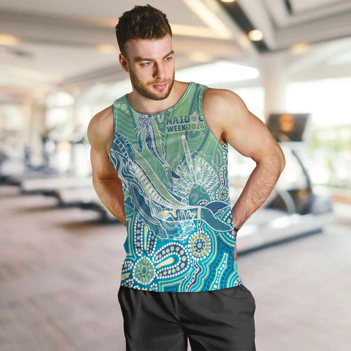 NAIDOC Week - 50 Years Deadly Torres Strait Men Tank Top Pastel Waves
