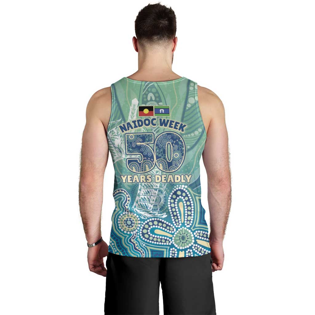 NAIDOC Week - 50 Years Deadly Torres Strait Men Tank Top Pastel Waves