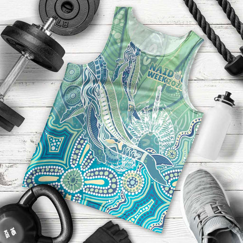 NAIDOC Week - 50 Years Deadly Torres Strait Men Tank Top Pastel Waves
