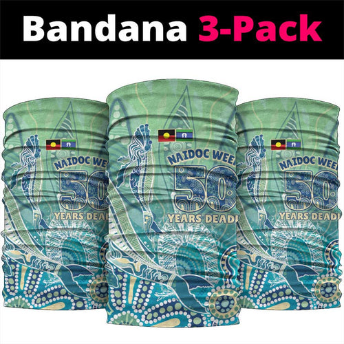 NAIDOC Week - 50 Years Deadly Torres Strait Neck Gaiter Pastel Waves