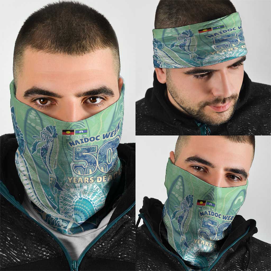 NAIDOC Week - 50 Years Deadly Torres Strait Neck Gaiter Pastel Waves