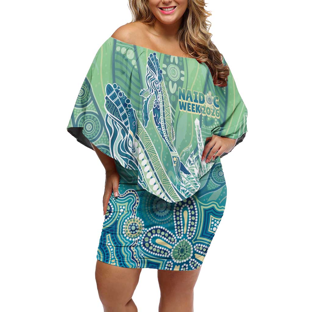 NAIDOC Week - 50 Years Deadly Torres Strait Off Shoulder Short Dress Pastel Waves