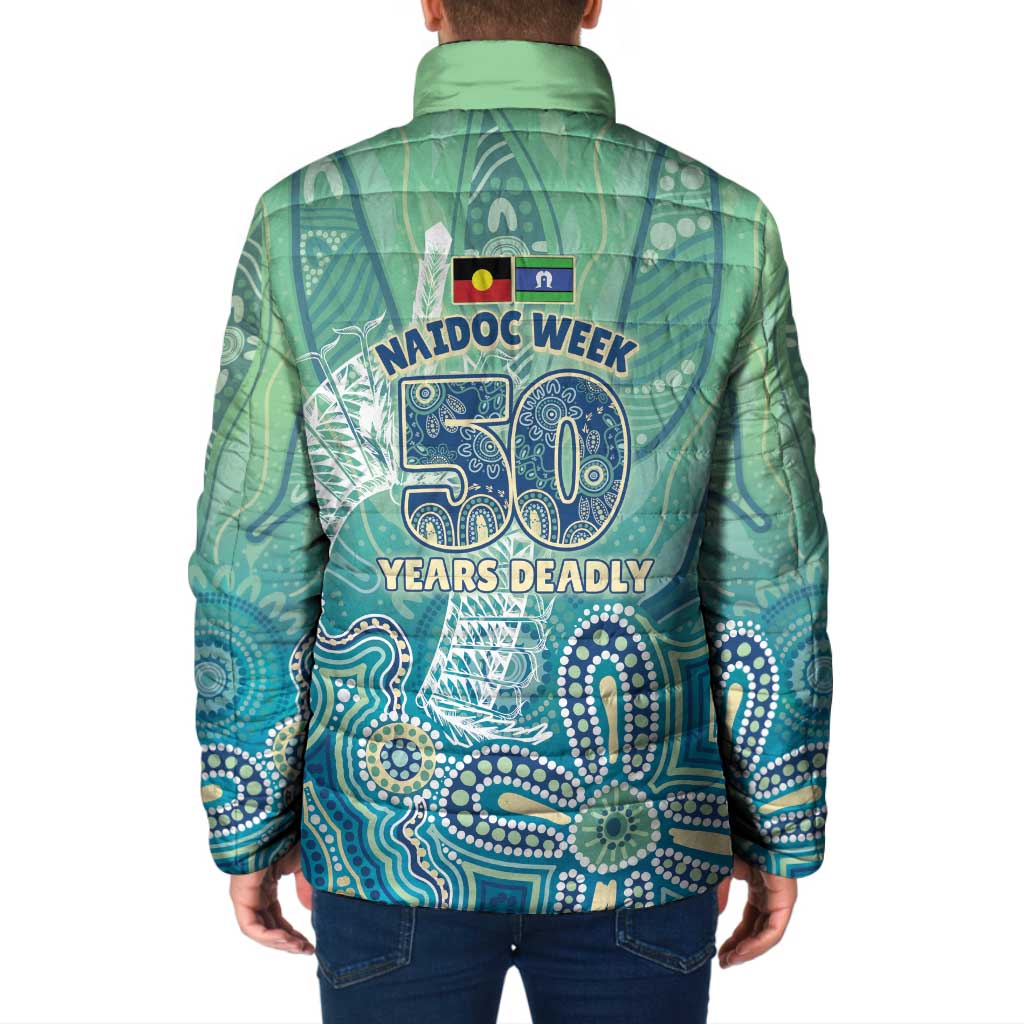 NAIDOC Week - 50 Years Deadly Torres Strait Padded Jacket Pastel Waves