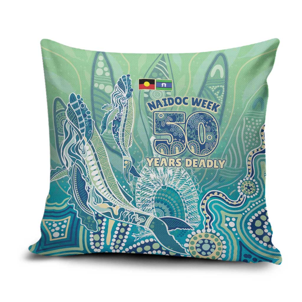 NAIDOC Week - 50 Years Deadly Torres Strait Pillow Cover Pastel Waves