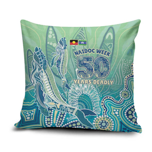 NAIDOC Week - 50 Years Deadly Torres Strait Pillow Cover Pastel Waves