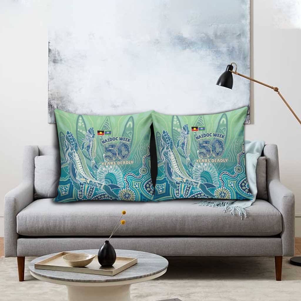 NAIDOC Week - 50 Years Deadly Torres Strait Pillow Cover Pastel Waves