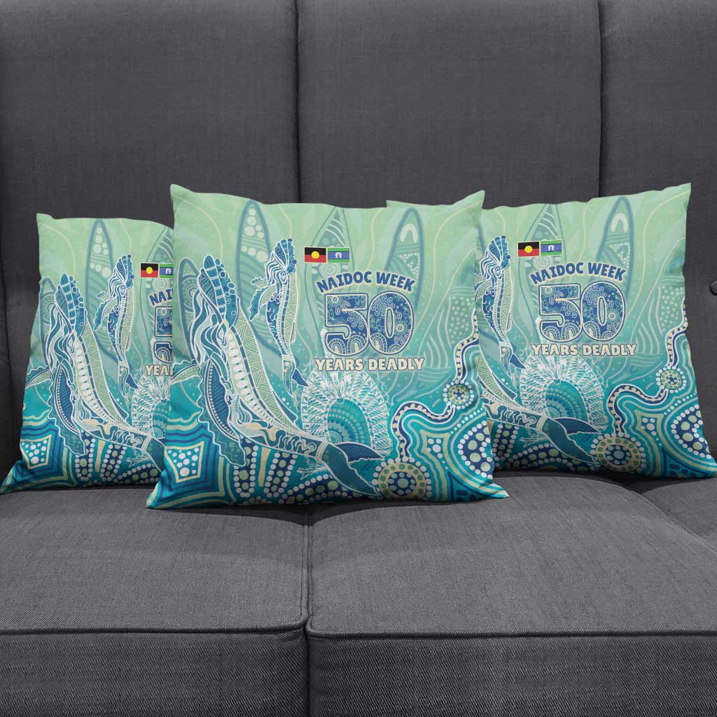 NAIDOC Week - 50 Years Deadly Torres Strait Pillow Cover Pastel Waves