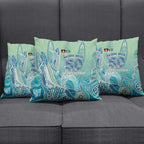 NAIDOC Week - 50 Years Deadly Torres Strait Pillow Cover Pastel Waves