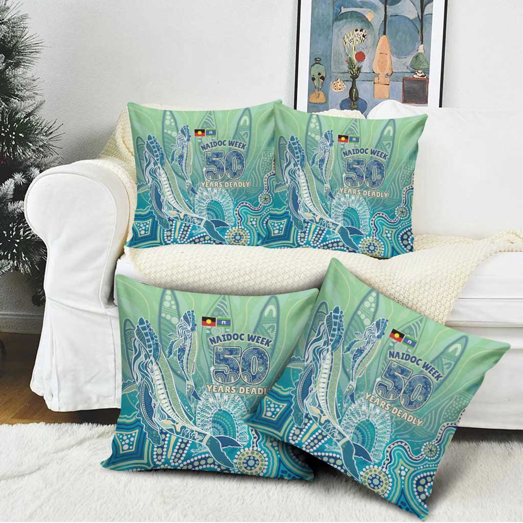 NAIDOC Week - 50 Years Deadly Torres Strait Pillow Cover Pastel Waves