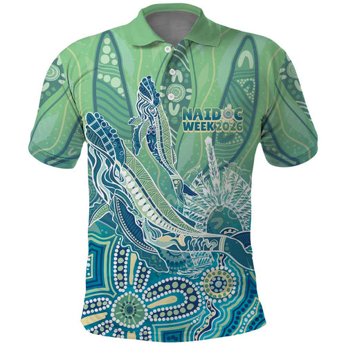 NAIDOC Week - 50 Years Deadly Torres Strait Polo Shirt Pastel Waves