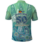 NAIDOC Week - 50 Years Deadly Torres Strait Polo Shirt Pastel Waves