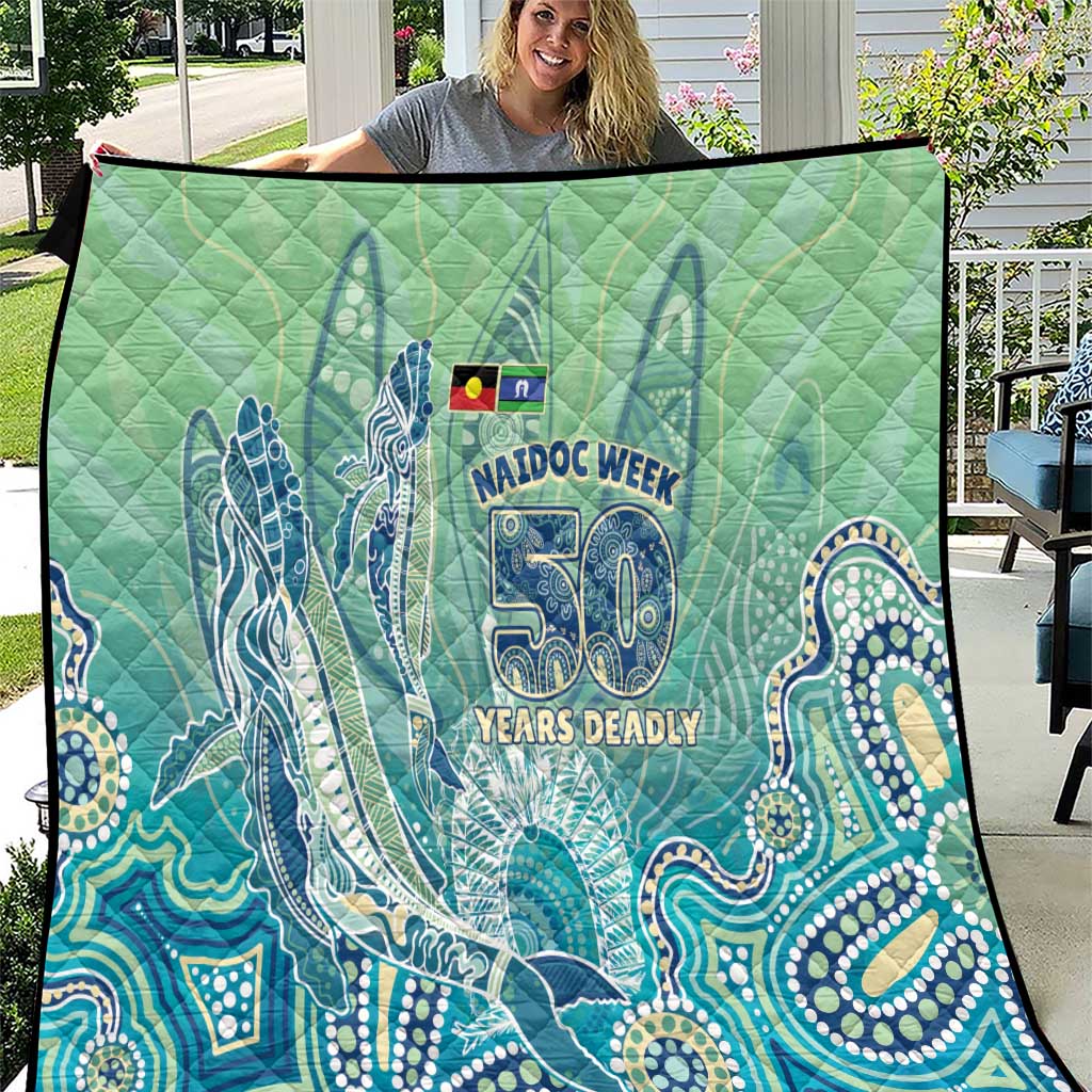 NAIDOC Week - 50 Years Deadly Torres Strait Quilt Pastel Waves