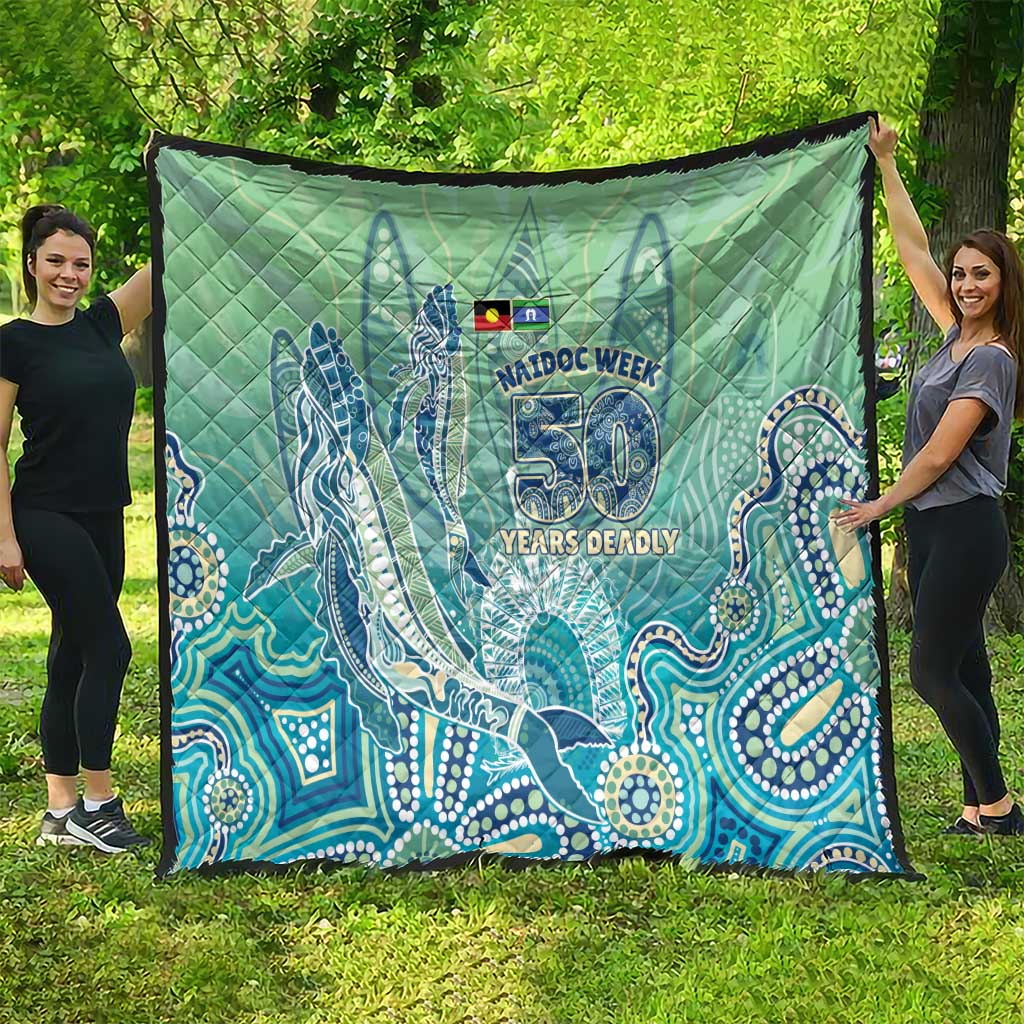 NAIDOC Week - 50 Years Deadly Torres Strait Quilt Pastel Waves