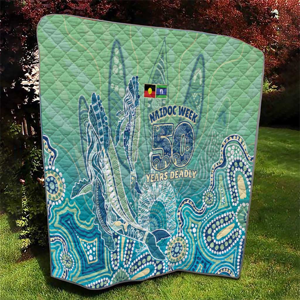 NAIDOC Week - 50 Years Deadly Torres Strait Quilt Pastel Waves