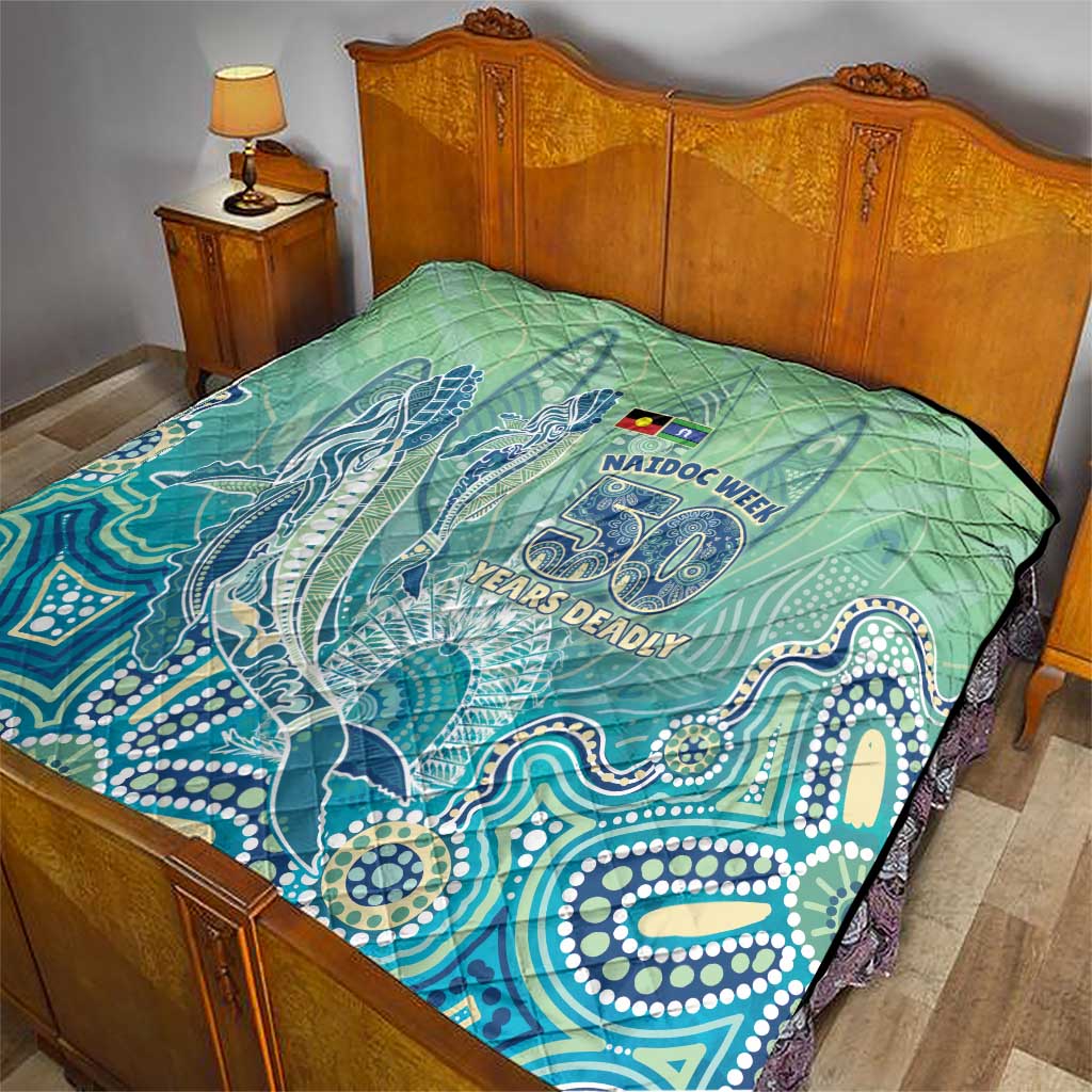 NAIDOC Week - 50 Years Deadly Torres Strait Quilt Pastel Waves
