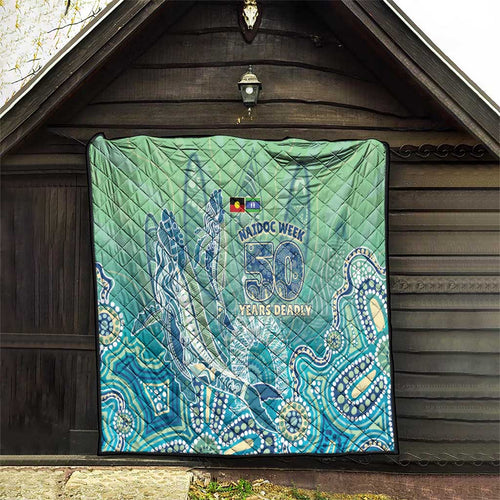 NAIDOC Week - 50 Years Deadly Torres Strait Quilt Pastel Waves