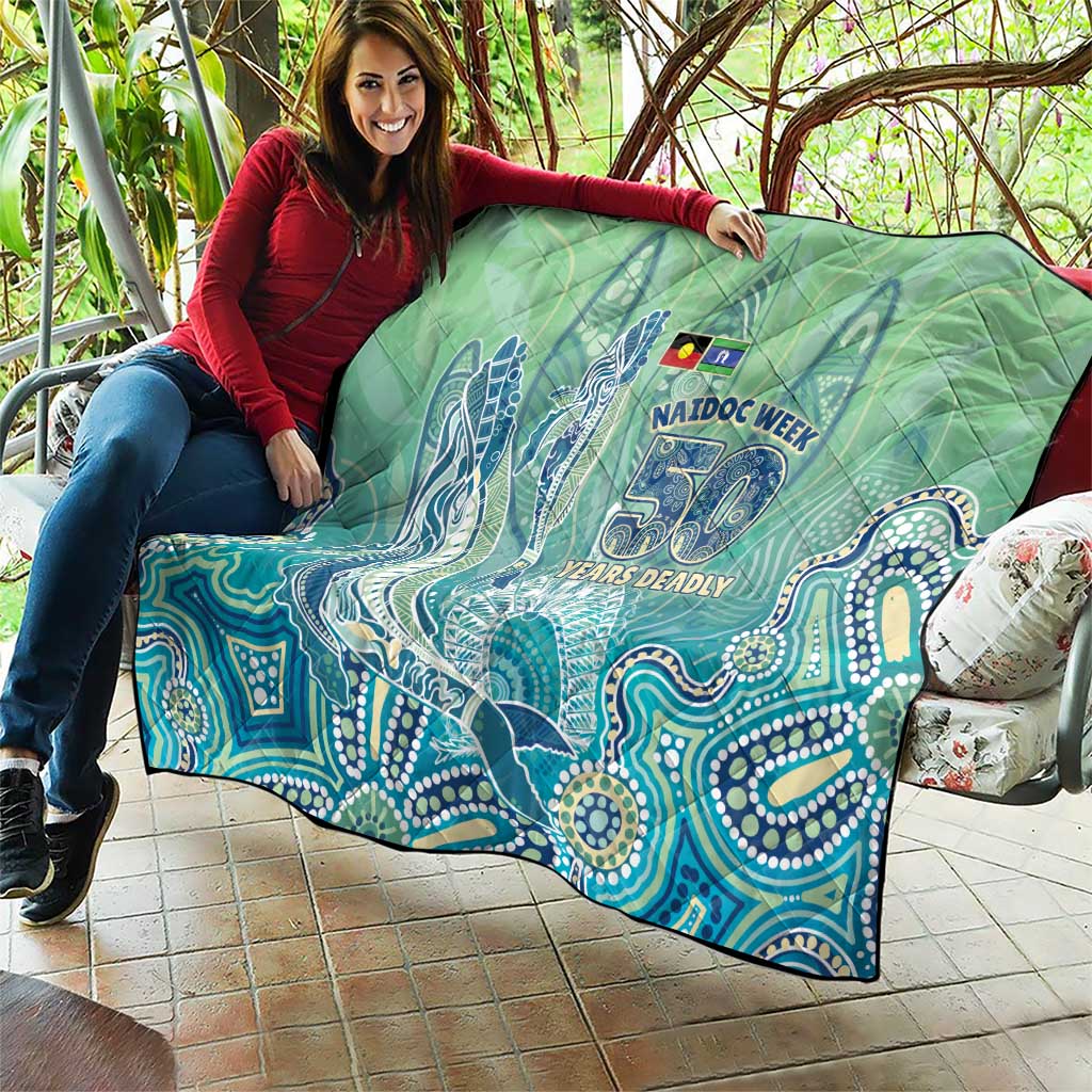 NAIDOC Week - 50 Years Deadly Torres Strait Quilt Pastel Waves
