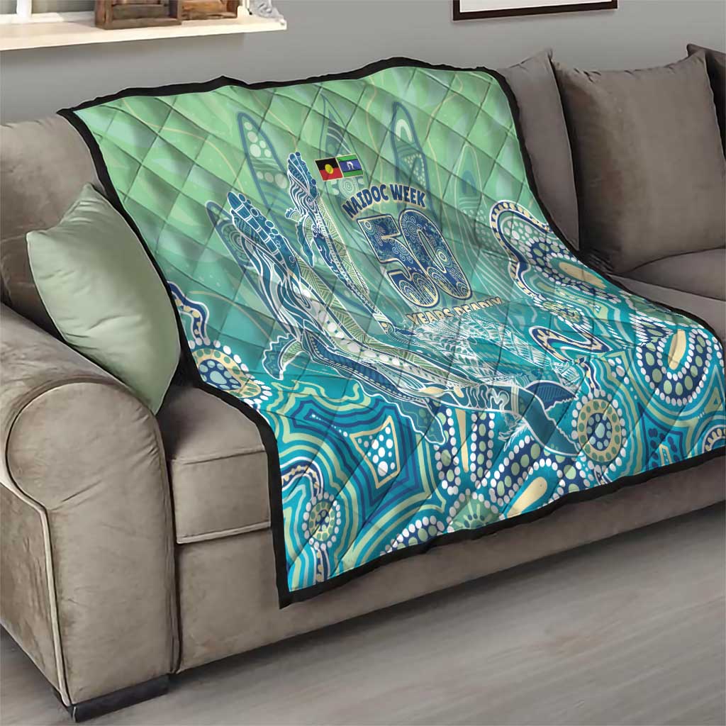 NAIDOC Week - 50 Years Deadly Torres Strait Quilt Pastel Waves