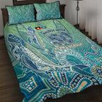 NAIDOC Week - 50 Years Deadly Torres Strait Quilt Bed Set Pastel Waves