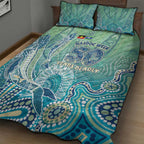 NAIDOC Week - 50 Years Deadly Torres Strait Quilt Bed Set Pastel Waves