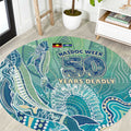 NAIDOC Week - 50 Years Deadly Torres Strait Round Carpet Pastel Waves