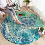 NAIDOC Week - 50 Years Deadly Torres Strait Round Carpet Pastel Waves
