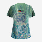 NAIDOC Week - 50 Years Deadly Torres Strait Scrub Top Pastel Waves