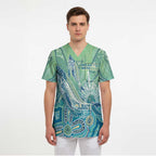 NAIDOC Week - 50 Years Deadly Torres Strait Scrub Top Pastel Waves
