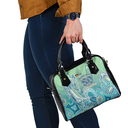 NAIDOC Week - 50 Years Deadly Torres Strait Shoulder Handbag Pastel Waves