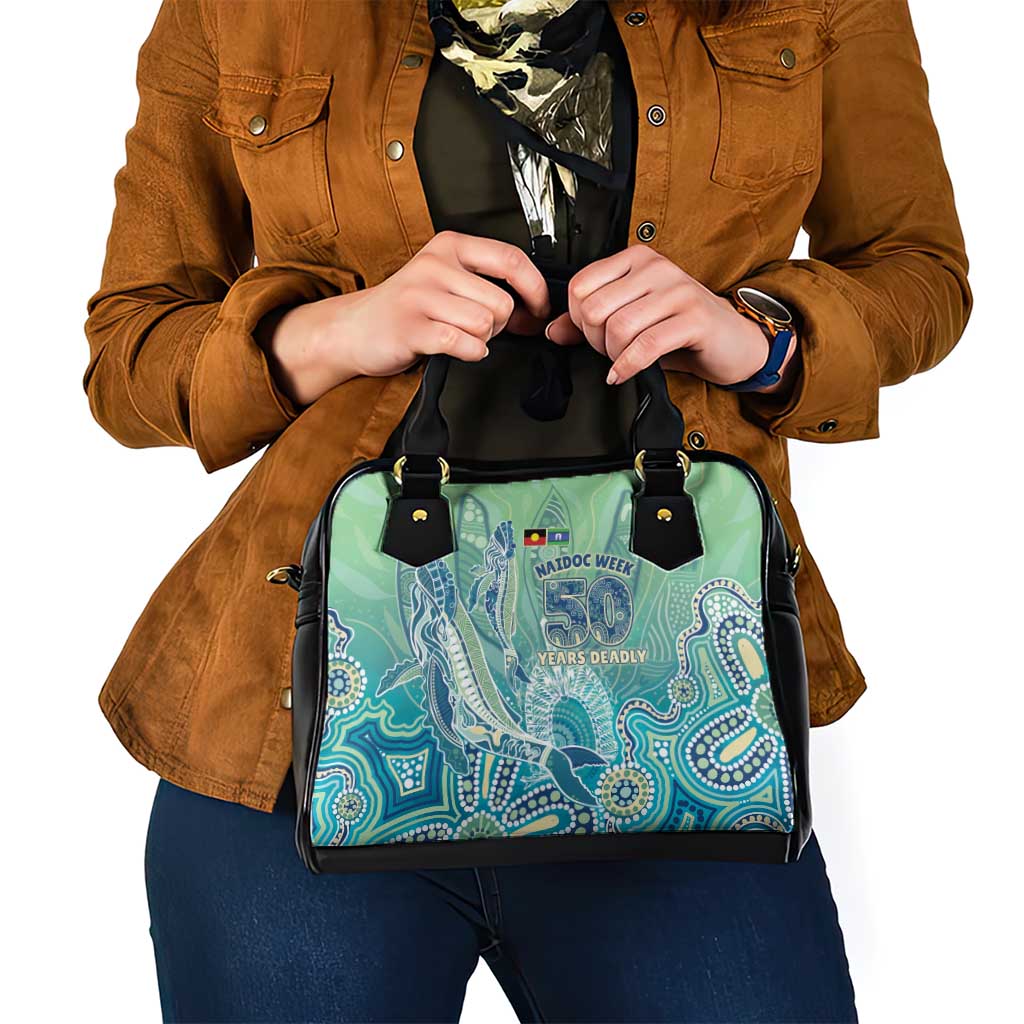 NAIDOC Week - 50 Years Deadly Torres Strait Shoulder Handbag Pastel Waves