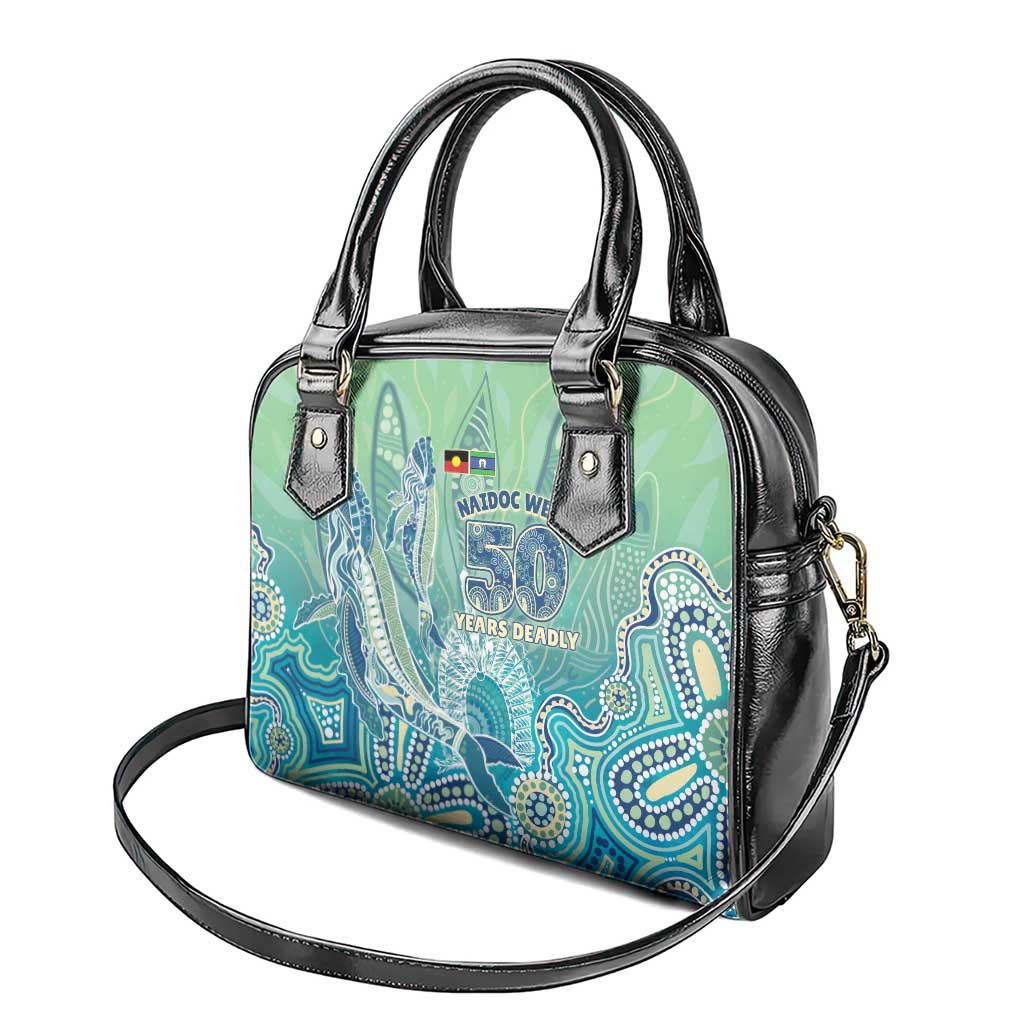 NAIDOC Week - 50 Years Deadly Torres Strait Shoulder Handbag Pastel Waves