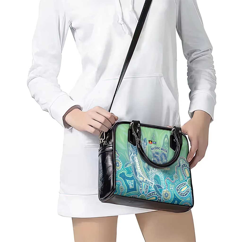 NAIDOC Week - 50 Years Deadly Torres Strait Shoulder Handbag Pastel Waves