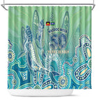 NAIDOC Week - 50 Years Deadly Torres Strait Shower Curtain Pastel Waves