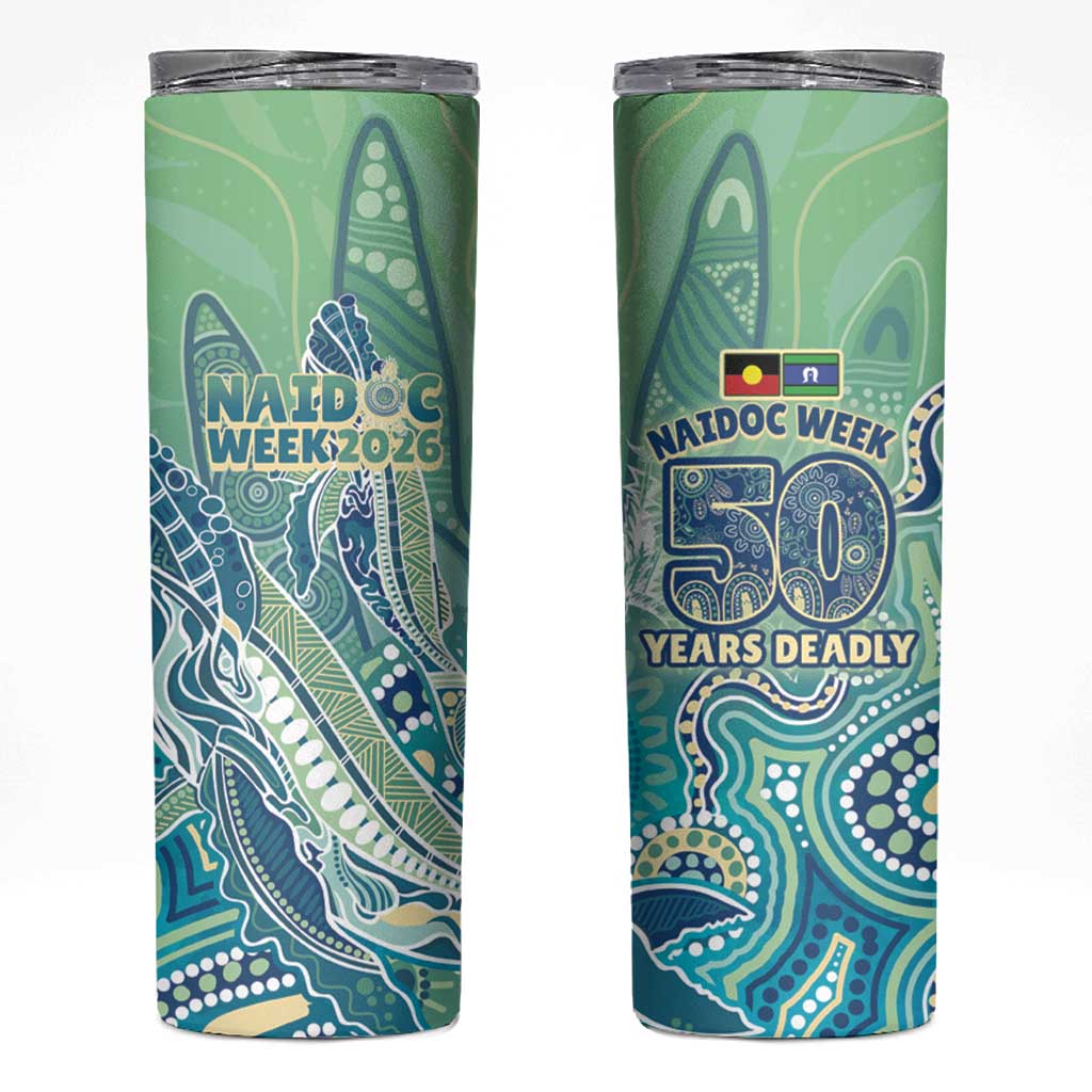 NAIDOC Week - 50 Years Deadly Torres Strait Skinny Tumbler Pastel Waves