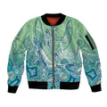 NAIDOC Week - 50 Years Deadly Torres Strait Sleeve Zip Bomber Jacket Pastel Waves