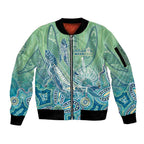 NAIDOC Week - 50 Years Deadly Torres Strait Sleeve Zip Bomber Jacket Pastel Waves