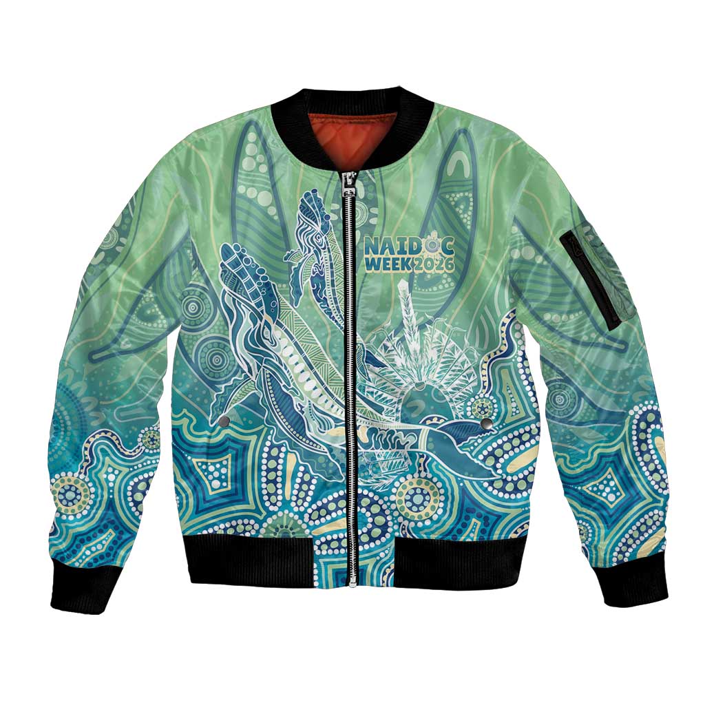NAIDOC Week - 50 Years Deadly Torres Strait Sleeve Zip Bomber Jacket Pastel Waves