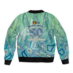 NAIDOC Week - 50 Years Deadly Torres Strait Sleeve Zip Bomber Jacket Pastel Waves