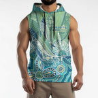 NAIDOC Week - 50 Years Deadly Torres Strait Sleeveless Hoodie Pastel Waves