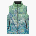 NAIDOC Week - 50 Years Deadly Torres Strait Sleeveless Puffer Jacket Pastel Waves