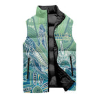 NAIDOC Week - 50 Years Deadly Torres Strait Sleeveless Puffer Jacket Pastel Waves