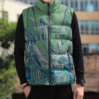 NAIDOC Week - 50 Years Deadly Torres Strait Sleeveless Puffer Jacket Pastel Waves