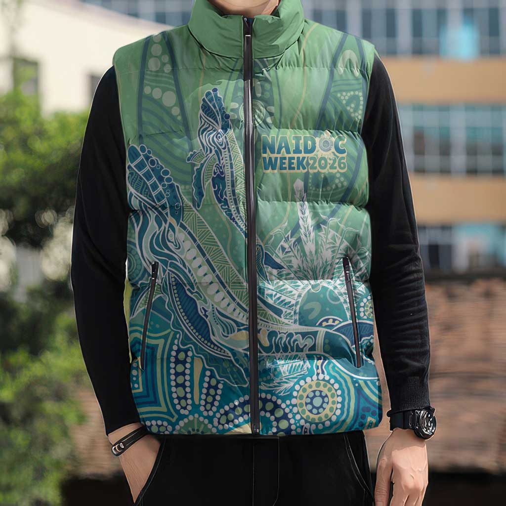 NAIDOC Week - 50 Years Deadly Torres Strait Sleeveless Puffer Jacket Pastel Waves