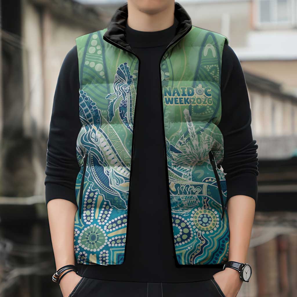 NAIDOC Week - 50 Years Deadly Torres Strait Sleeveless Puffer Jacket Pastel Waves