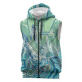 NAIDOC Week - 50 Years Deadly Torres Strait Sleeveless Zip Hoodie Pastel Waves
