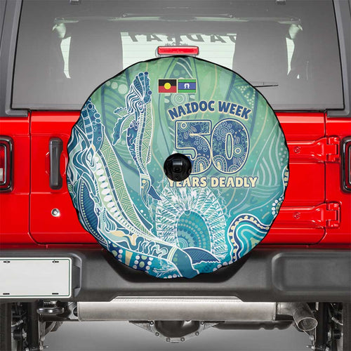 NAIDOC Week - 50 Years Deadly Torres Strait Spare Tire Cover Pastel Waves