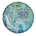 NAIDOC Week - 50 Years Deadly Torres Strait Spare Tire Cover Pastel Waves
