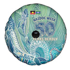 NAIDOC Week - 50 Years Deadly Torres Strait Spare Tire Cover Pastel Waves
