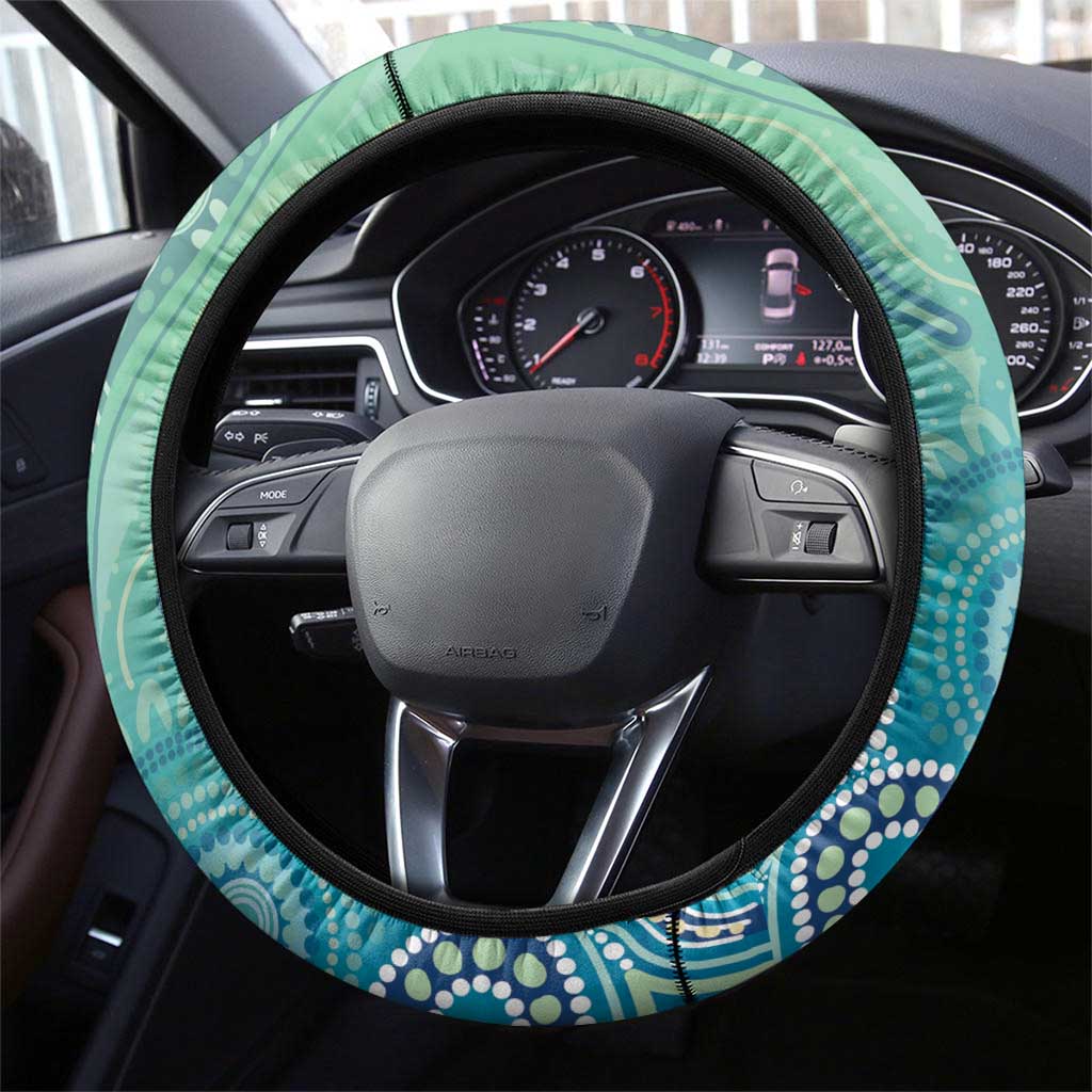 NAIDOC Week - 50 Years Deadly Torres Strait Steering Wheel Cover Pastel Waves