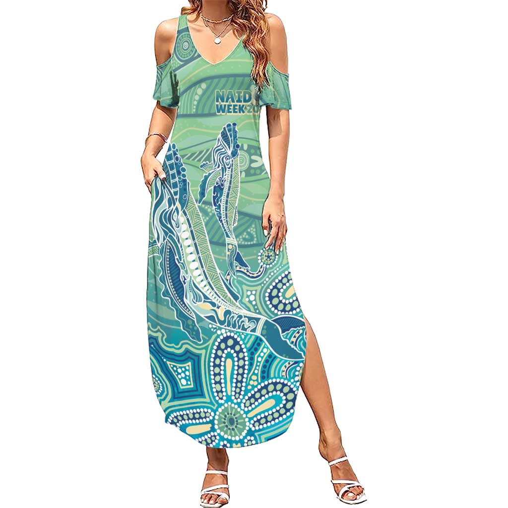 NAIDOC Week - 50 Years Deadly Torres Strait Summer Maxi Dress Pastel Waves